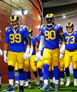 Los Angeles Rams Players paint by numbers