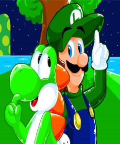 Luigi And Yoshi paint by number