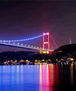 Luminous Bsphours Bridge In Turkey paint by number