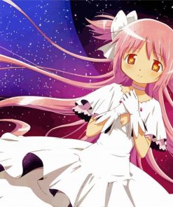 Madoka Kaname Anime Girl paint by number