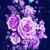 Magical Violet Roses paint by number