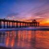 Malibu Beach Jetty paint by number