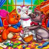 Marie Toulouse And Berlioz Cats paint by number