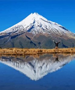 Mount Taranaki Landscape paint by numbers