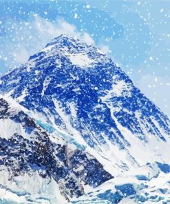 Mt Everest In Snow paint by numbers