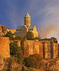 Narikala Castle Tbilisi paint by number