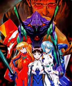 Neon Genesis Evangelion Anime paint by numbers