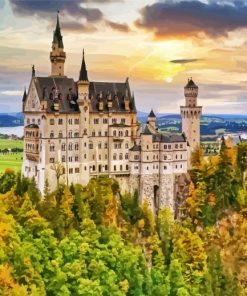 Neuschwanstein Castle In Bavaria paint by number