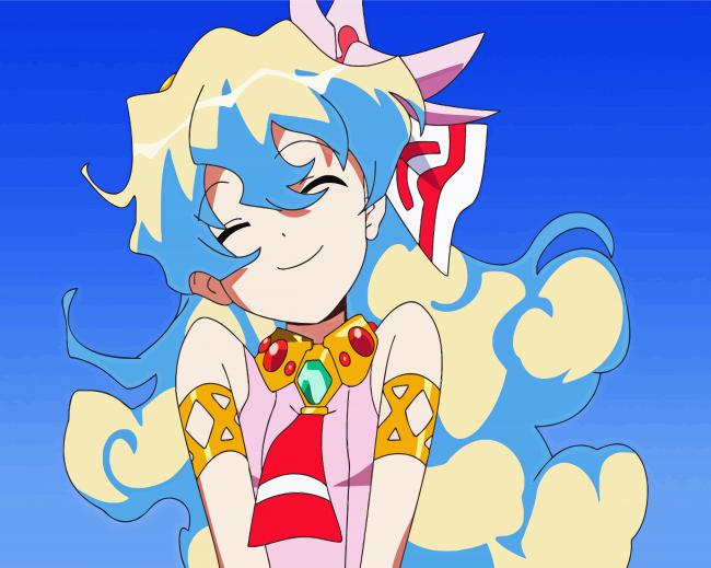 Nia Teppelin Gurren Lagann Anime paint by number