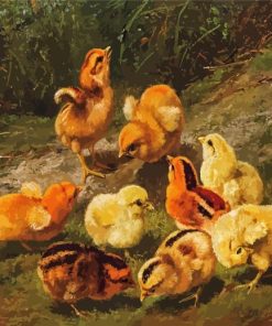 Nine Chicks paint by number