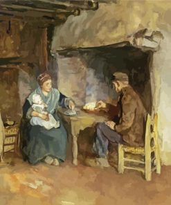 Peasant Family At Lunch paint by number