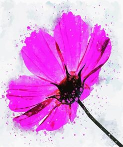 Pink Cosmos Art paint by number