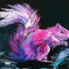 Pink Squirrel paint by number