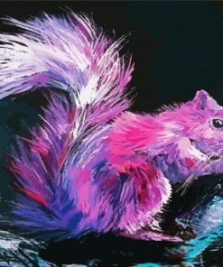 Pink Squirrel paint by number