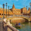 Plaza De Espana Seville paint by numbers