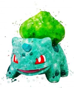 Pokemon Anime Bulbasaur paint by number