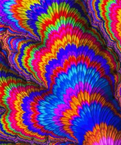 Rainbow Fractal paint by number