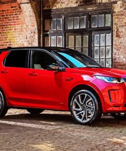 Red Land Rover paint by number