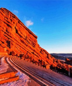 Red Rocks Park Colorado paint by number