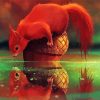 Red Squirrel Eating Acorn paint by numbers paint by numbers