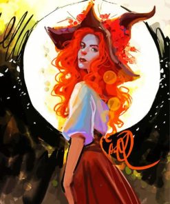 Redhead Witch paint by numbers