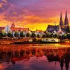 Regensburg At Sunset paint by numbers