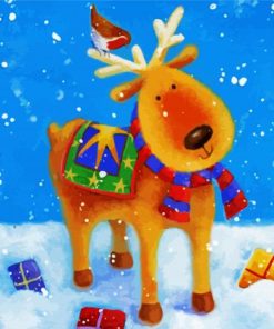 Reindeer Animal paint by numbers