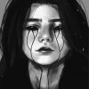 Sad Depressed girl paint by number