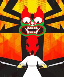 Samurai Jack Vs Aku paint by number