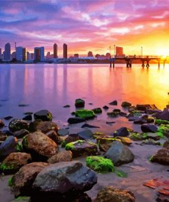 San Diego Skyline Viewpoint Coronado paint by numbers