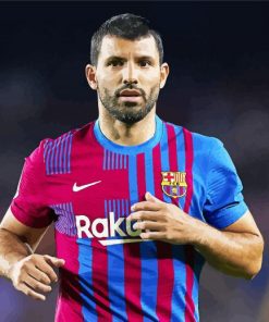 Sergio Agüero Football Player Sport paint by numbers