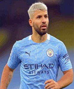 Sergio Agüero Football Sport paint by numbers