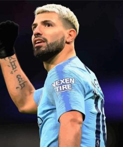 Sergio Agüero Footballer paint by numbers