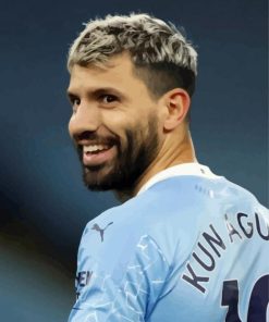 Sergio Agüero Smiling paint by numbers