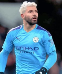 Sergio Agüero paint by numbers