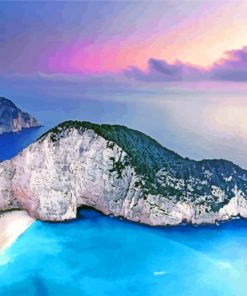 Shipwreck View Point Zante paint by number