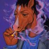 Smoking Bojack Horseman paint by number