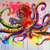 Splatter Colorful Octopus paint by numbers