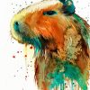 Splatter Capybara paint by number