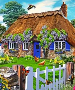 Spring Cottage paint by number