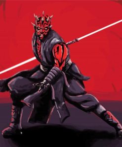 Star Wars Darth Maul paint by numbers