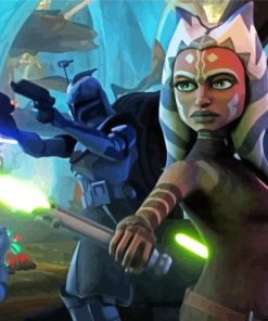 Star Wars Character Ahsoka paint by numbers