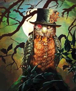 Steampunk Owl paint by numbers