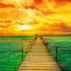 Sunset Beach jetty paint by numbers