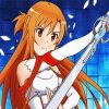 Sword Art Online Asuna paint by number