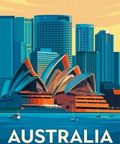 Sydney Australia Poster paint by numbers