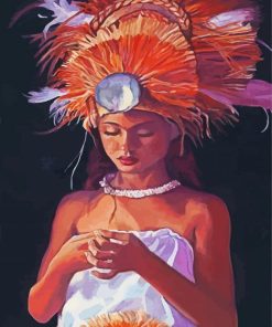 Tahitian Woman paint by number