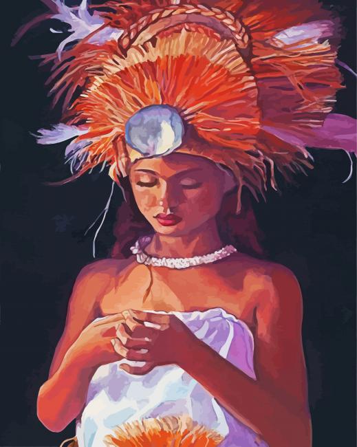 Tahitian Woman paint by number