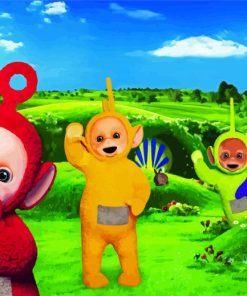 Teletubbies Characters Animation paint by numbers