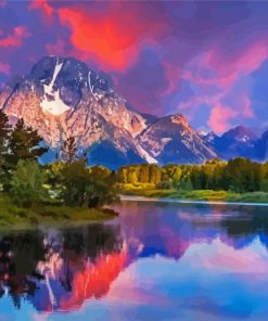 Teton County Wyoming paint by number